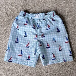 Wippitte toddler boys sailboat swim trunks